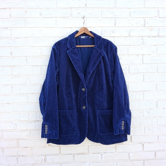 Lands' End Corduroy Blazer Wide Whale 3X - Picture 2 of 7